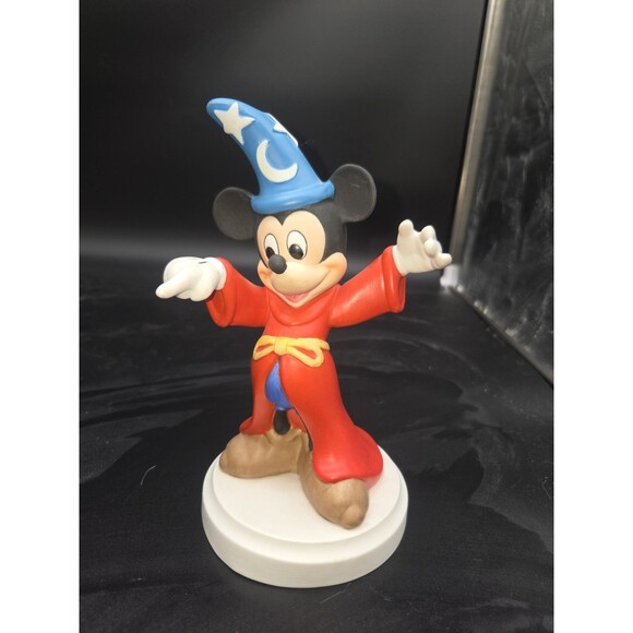 Disney Other - Vintage DISNEY Porcelain Mickey Mouse FANTASIA WIZARD 8" Figurine